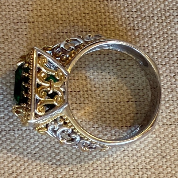 Michael Valitutti Gems En Vogue Czarina Green Quartz Emerald Sterling Ring Sz 9 - Picture 2 of 9